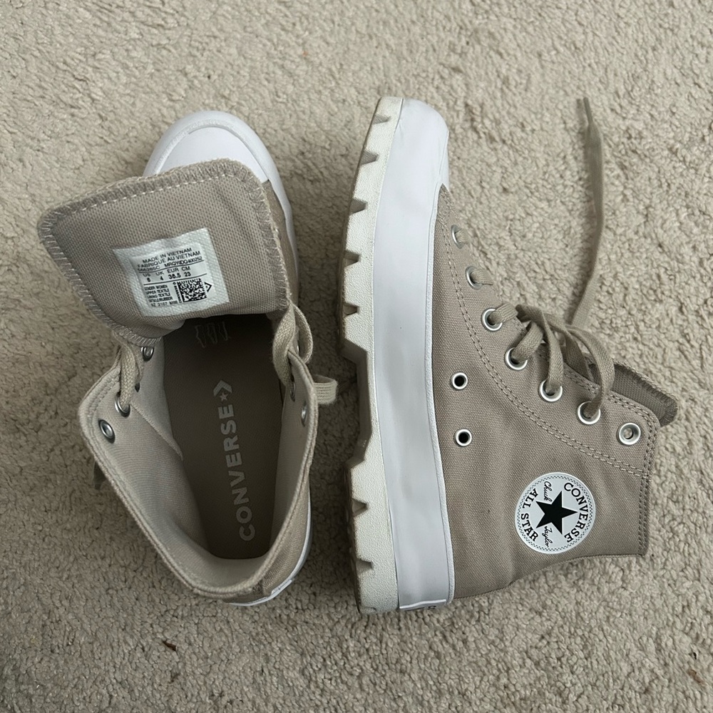 Converse Kids Light Tan High-Top Sneakers
